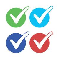 Check Mark Circles Abstract vector