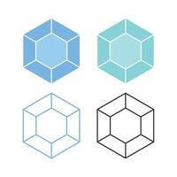 Gem Stone Simple Set vector
