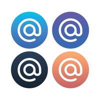 At Sign Gradient Circles vector