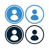 Simple User Icon Circles Set vector