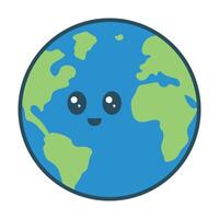 Earth Emoji Cartoon Style vector