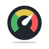 Performance Meter Dark Flat Style vector