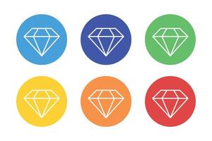 Diamond Circles Set Multiple Styles vector