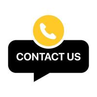 Contact Us Message With Phone vector