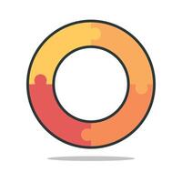 Circle Donut Puzzle vector