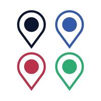 Outline Location Pins Set vector