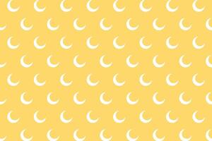 Yellow Background With Crescent Moons vector