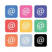 At Signs Squares Set vector