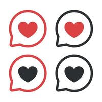 Favourite Message Multiple Styles vector