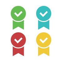 Check Mark Simple Awards Set vector