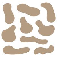 Blobs Monochrome Gold Set vector