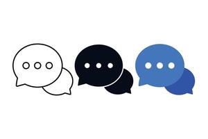 Messages Multiple Styles Set vector