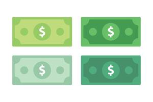 Bank Notes Multiple Colours Set vector