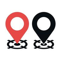 Location Pin On 3D Target vector