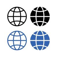 Globe Grids Set Of Four vector