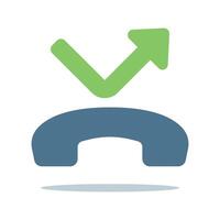 Call Bouncing Flat Style vector