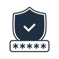 Shield With Passcode vector