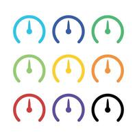 Simple Performance Meter Multiple Colours vector