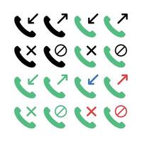 Phone Calls Multiple Big Set vector
