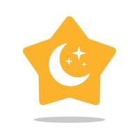 Star With Moon And Stars vector