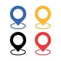 Location Pins Set of Four Multiple Colours vector