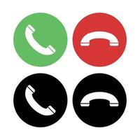 Phone Calls Circles Set vector