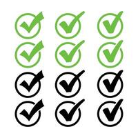 Check Marks Circles Collection vector