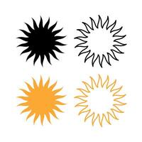 Abstract Sun Multiple Set vector
