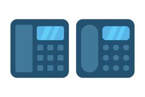 Modern Landline Set Flat Two vector