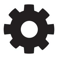 Mechanical Precision A Cogwheel Silhouette for Engineering Projects vector