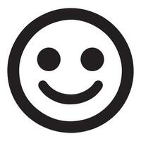 Simple Smiling Face Icon Perfect for Positive Feedback Design vector