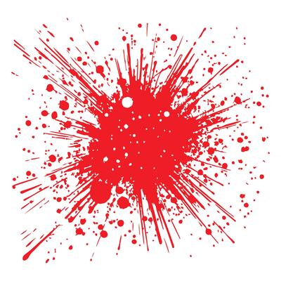 Vibrant Red Splatter Illustration for Artistic Designs and Backgrounds