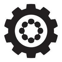 Cogwheel mechanism with bearings providing essential mechanical functionality vector