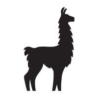 Silhouette of a Llama An Animal Portrait of Serenity and Calm vector