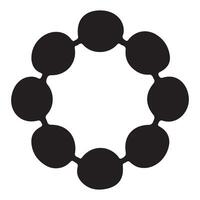 Molecular Structure Illustration of Interconnected Spheres vector