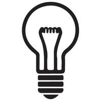 Silhouette of Lightbulb Illustration Design Image vector