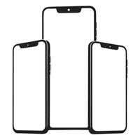 Multiple Smartphone Illustration Displaying Modern Technology Concepts vector