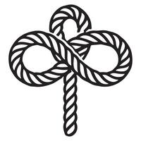 Carrick Bend Knot Illustration Guide to Maritime Ropes and Knots vector
