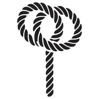 Rope Knot Design Illustration Symbolizing Connection and Strength vector