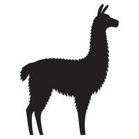 Majestic Llama Silhouette Image for Graphic Design and Crafts Projects vector