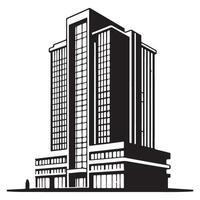 Modern Building Silhouette Graphic Design for Urban Projects vector
