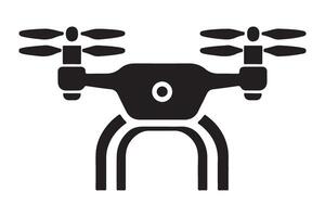 Heavy Duty Drone Technology Innovation Quadcopter Silhouette for Advanced Applications vector