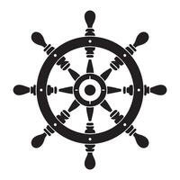 Ship Wheel Graphic Illustration for Nautical Navigation and Sailing vector