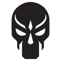 Menacing Skull Mask Silhouette Graphic for Dark Fantasy Design vector