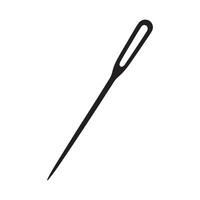 Sewing Needle Silhouette Sharps Objects Tiny Tool Illustration vector
