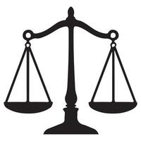 Justice System Symbol Scale of Balance for Legal Decision Making vector