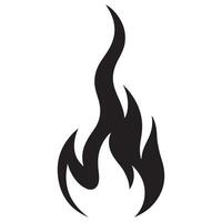Graphic Illustration of Fire Silhouette Design Element vector
