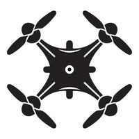 Drone Silhouette Icon Design for Modern Technology vector