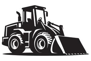 Heavy Duty Front End Loader Illustration Silhouette for Construction vector