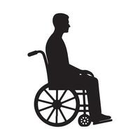 Wheelchair Silhouette Image for Accessibility and Inclusion vector